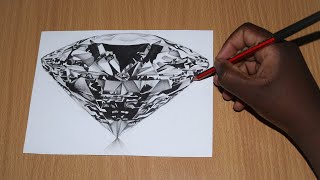 How to draw a Diamond  Structure of a Diamond [upl. by Atinrahc]