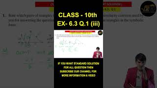 CLASS 10  CH 6  EX63Q1iii TRIANGLE  STANDARD SOLUTION  NCERT  CBSE 2025 class10th [upl. by Erlin]