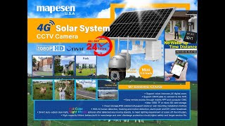 Operation Video of Mapesen 4G Solar System CCTV Camera [upl. by Brier943]