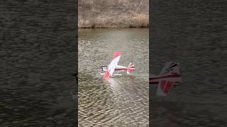 Pond Hopping GIANT RC FloatPlane EFlite Turbo Timber [upl. by Ailama]