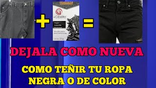 Como teñir Ropa a Mano  Renueva el Color de tu Ropa y Pantalones Negros  Colorante Caballito [upl. by Ynnob]