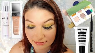 SHIMMERY CHARTREUSE TUTORIAL  FIRST IMPRESSIONS ELF BEAUTY DAILY SHIELD DAILY DEFENSE MAKEUP MIST [upl. by Bass690]