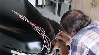 Hand Pinstriping Techniques Choosing The Right ColorsPart 1 [upl. by Arabela]