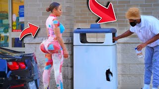 GOLD DIGGER PRANK Is She a SUMMER LEAGUE GOLD DIGGER HOMELESS PRANK THICK EDITION [upl. by Karrah]