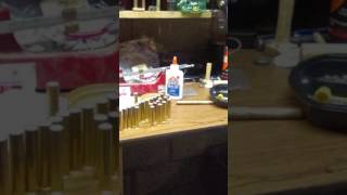 Part 3 Reloading brass 410 shotgun shells with smokeless powder for a BFR pistol [upl. by Eglantine134]