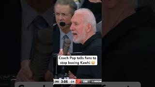 Pop grabbed the mic to call out Spurs fans [upl. by Teilo]