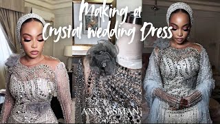 The Making of a Crystal embellished Wedding Dress  A Corset Dress [upl. by Salome585]