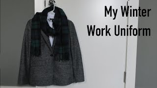 My Winter Work Uniform What I Wore in a Week  Minimalist Style Notes [upl. by Anazus]