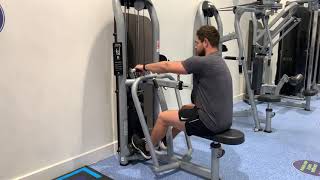 Seated Row Machine Horizontal Grip  MH Fitness Online Exercise Library [upl. by Lehcin]