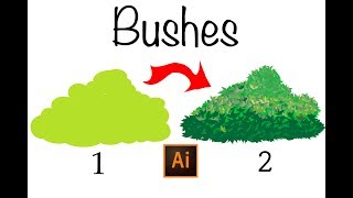 Learn How To Draw Bushes in IllustratorVery Easy Way [upl. by Refinaj]