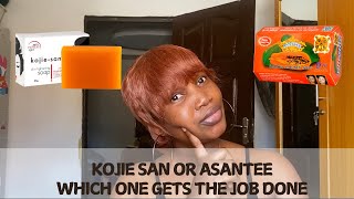 Kojie San soap or Asantee papaya and honey which one gets the job done [upl. by Rolan]