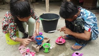 Mainan Anak 💖 Hanum Main Masak Masakan pakai Bahan beneran [upl. by Trudi]