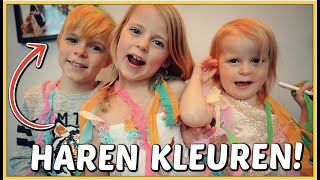 REGENBOOG HAREN VERVEN MET CREPEPAPiER 😱  DiY  Bellinga Vlog 2311 [upl. by Novihc]