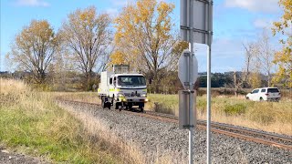 TasRail HV16 Hi Rail truck crossing Deviation Road [upl. by Rosen347]