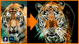 ⭐️Tutorial paso a paso para SIMULAR el EFECTO FRACTALIUS en Photoshop  Sin PLUGIN [upl. by Stephanus235]