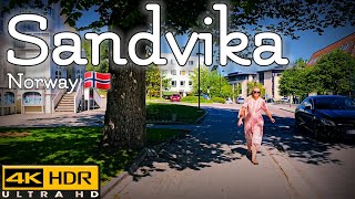 👣Walk with Me in Sandvika in Norway  4K HDR  June 2024👣 [upl. by Hisbe]