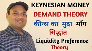 KEYNESIAN MONEY DEMAND THEORY IN HINDI KEYNES LIQUIDITY PREFERENCE THEORY  कीन्स का मुद्रा माँग [upl. by Froh]