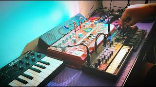 Behringer Pro Vs Mini Behringer TD 3 Korg Volca Beats Jam 10 jam behringer korg synth chillout [upl. by Steere]