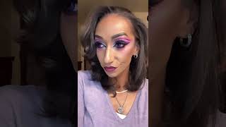 Let me show you makeup makeupartist makeupshorts glitterglam purplemakeup purple [upl. by Eehtomit]