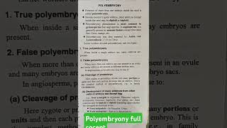 Biology Polyembryony botany [upl. by Nyberg903]