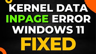 Kernel Data Inpage Error Windows 11 [upl. by Iffar635]