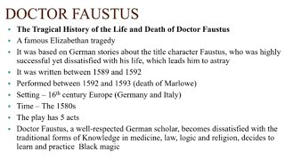 Doctor Faustus  Christopher Marlowe  Summary in Tamil  PG TRB English [upl. by Ydnik]