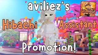 aviliezs Hibachi Assistant Promotion  Kohau Hibachi Promotions 1 [upl. by Miharba]