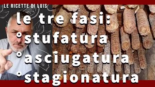 Le fasi di preparazione dei salumi stufatura asciugatura stagionatura [upl. by Reppiks]