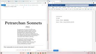 Petrarchan Sonnet Form [upl. by Peta957]