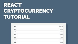 React CryptoCurrency Tutorial  Display Exchange Data with an API [upl. by Efeek]