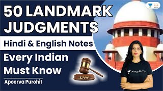 50 Landmark Judgments  Every Indian Must Know  Apoorva Purohit  Linking Laws [upl. by Philipines693]