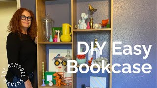 DIY Wood Bookshelf  Easy Bookcase  Wood Bookcase with Legs [upl. by Ynnej]