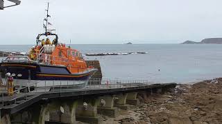 Sennen Cove Lifeboat Launch [upl. by Ramiah]