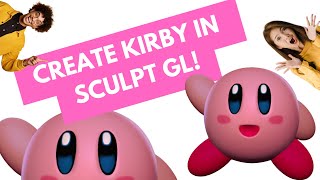 Create Kirby in SculptGl  3D Clay Easy Instructions [upl. by Ylrebmic389]