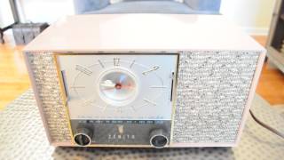 1960 Zenith F728 AM FM Clock Radio [upl. by Leffen]