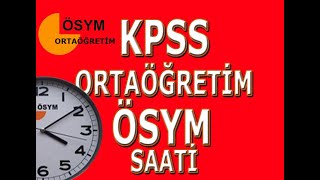 REKLAMSIZ ORTAÖĞRETİM KPSS ÖSYM SAATİ 130 DAKİKA kpss yks tyt ales dgs ösym saati ösymsaati [upl. by Nel]