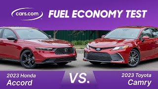 2023 Honda Accord Hybrid Vs 2023 Toyota Camry Hybrid MPG Challenge [upl. by Rossi897]