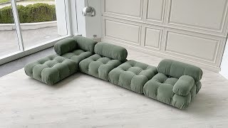 Camaleonda Sofa green fabric  BampB ITALIA [upl. by Nydroj]