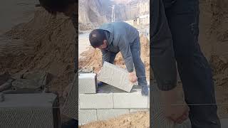 Railway stone slope protection masonry process [upl. by Kennie547]