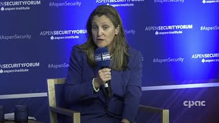 Chrystia Freeland in conversation at Aspen Security Forum – July 21 2023 [upl. by Enimasaj]