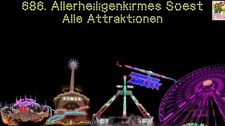 686 Allerheiligenkirmes Soest  Alle Attraktionen [upl. by Anaert]