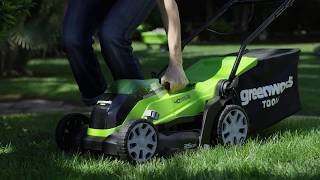 Greenworks 40V 35cm 14quot Lawnmower  GWG40LM35K2 [upl. by Cord383]