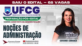 UFCG  Noções de Administração  PósEDITAL  Prof Giovanna Carranza [upl. by Colton]