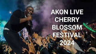 AKON  CHERRY BLOSSOM FESTIVAL 2024  FULL PERFORMANCE [upl. by Daus896]