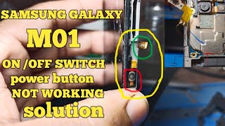 Samsung M01 Power Button Not Working Solution  100 Done [upl. by Rohclem]