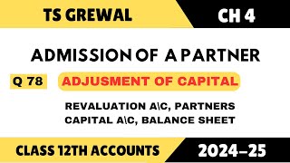 Aan and Shaan were partners  Q 78  Admission of a partner  TS GREWAL  CLASS 12  PARTNERSHIP [upl. by Domingo]