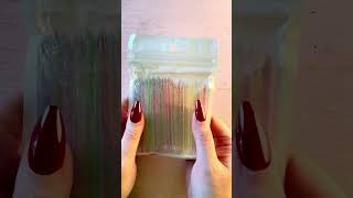 Glitter orange sticks in plastic bag asmr asmrvideo asmrsounds tingles notalking [upl. by Akeemaj]