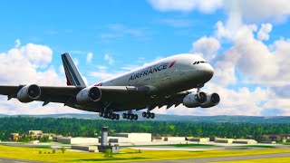 BIgPlane SpottingAirbus A380 Air France Landing at Belfast International Airport [upl. by Westbrook]