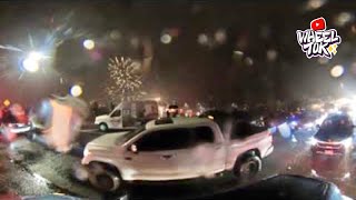 Ope✨ New Year’s Eve Fireworks 2022 Honolulu Hawaii 360 VR Video Insta360OneX2 freeway shutdown [upl. by Elohcin929]