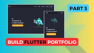 Part 3 Flutter Web Tutorial  Build Portfolio Website in Flutter flutterweb [upl. by Yeleak651]